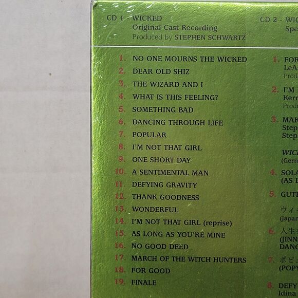 CD Wicked: 5th Anniv Special Edition (Cast Recording) 2 CD Set - NEW / SEALED - Picture 3 of 4